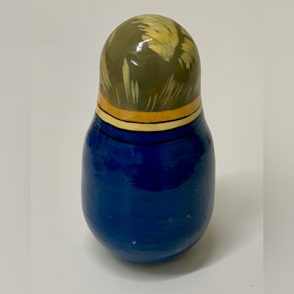Early 1990s Vintage Artisan Hand Crafted Matryoshka Style Boris Yeltsin Weeble - Picture 8 of 16